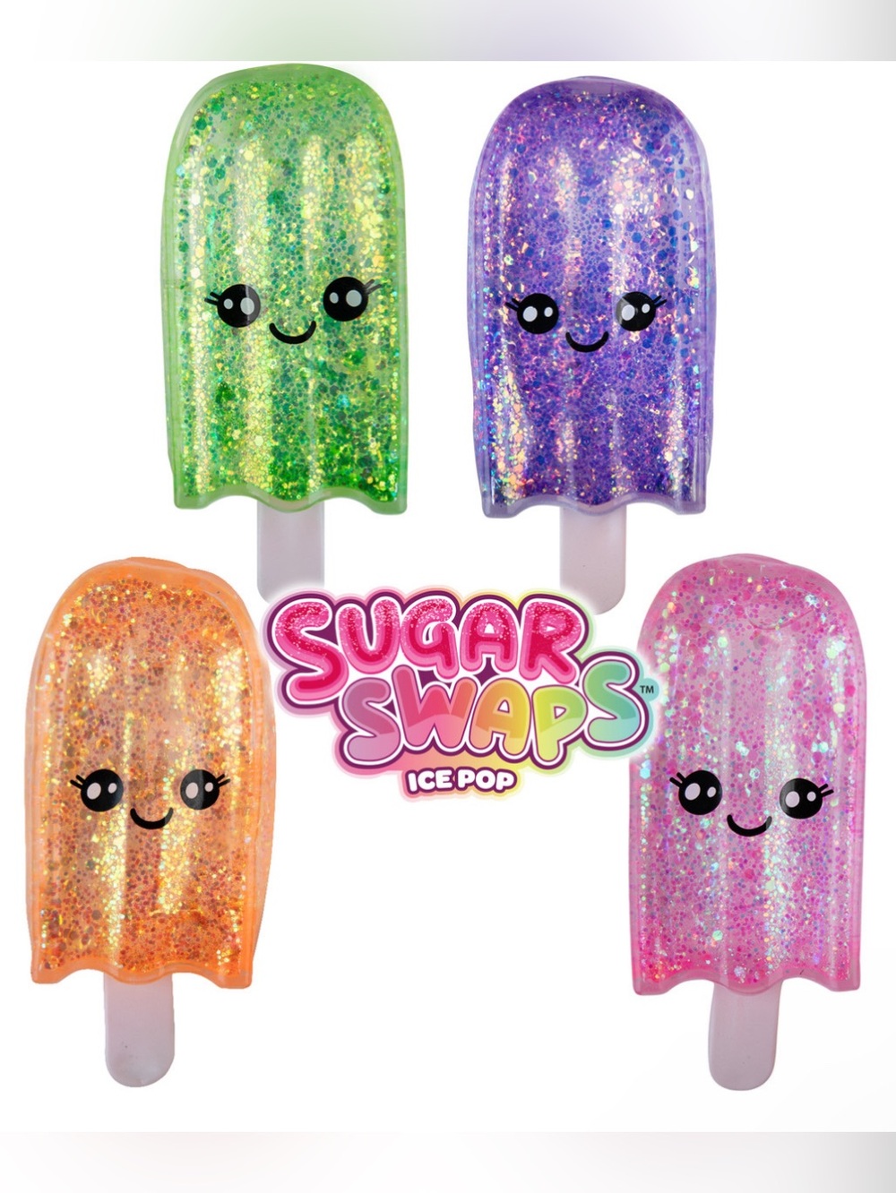 Sugar Swaps Ice Pops Squishy stress relief toy color pink NEW